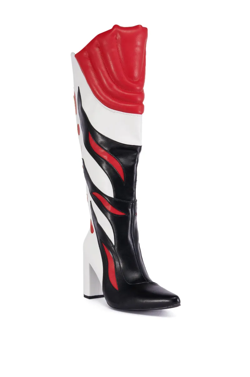AZALEA WANG SADRIA RED SPEEDRACER BOOT sold by AKIRA product image thumbnail 3