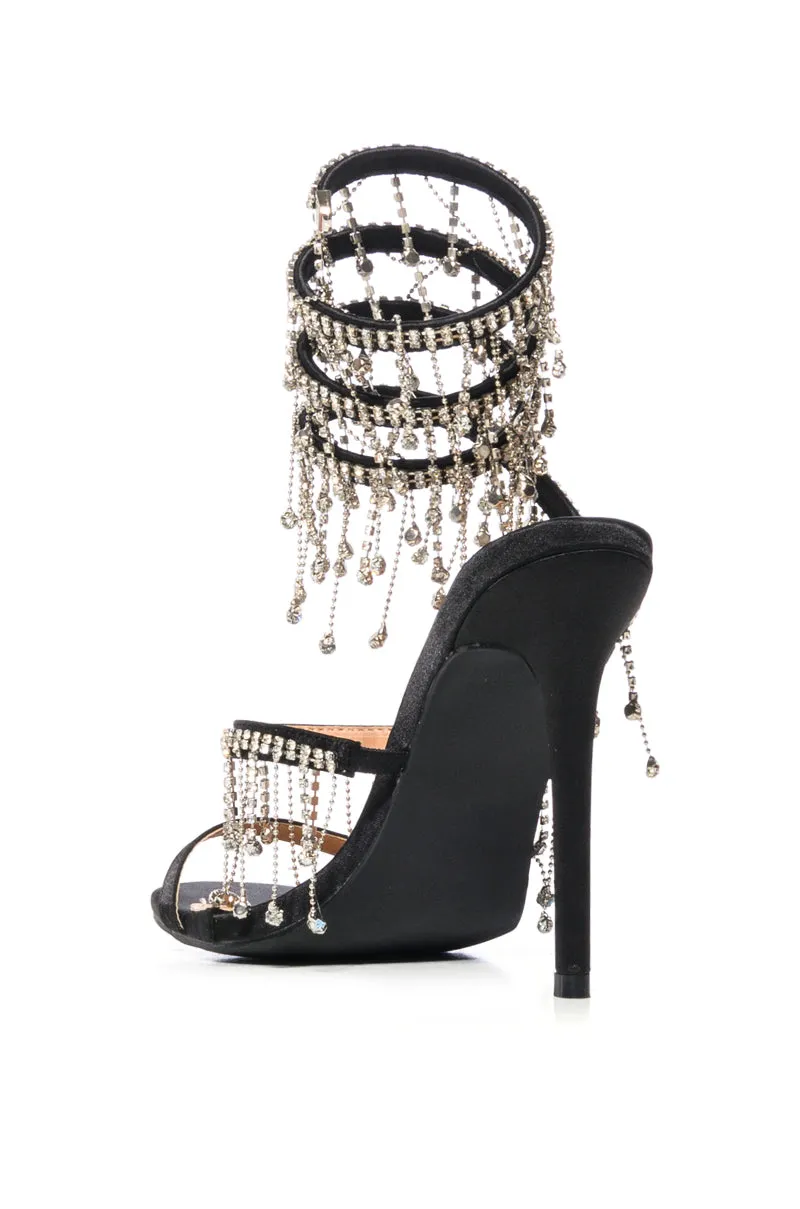 HIGHEND EMBELLISHED BEADING SANDAL IN BLACK sold by AKIRA product image thumbnail 4