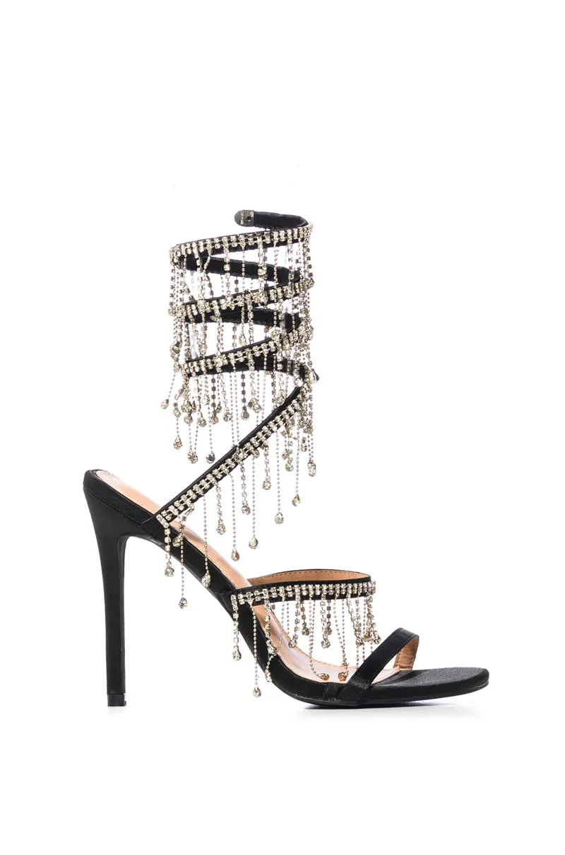 HIGHEND EMBELLISHED BEADING SANDAL IN BLACK sold by AKIRA product image thumbnail 2