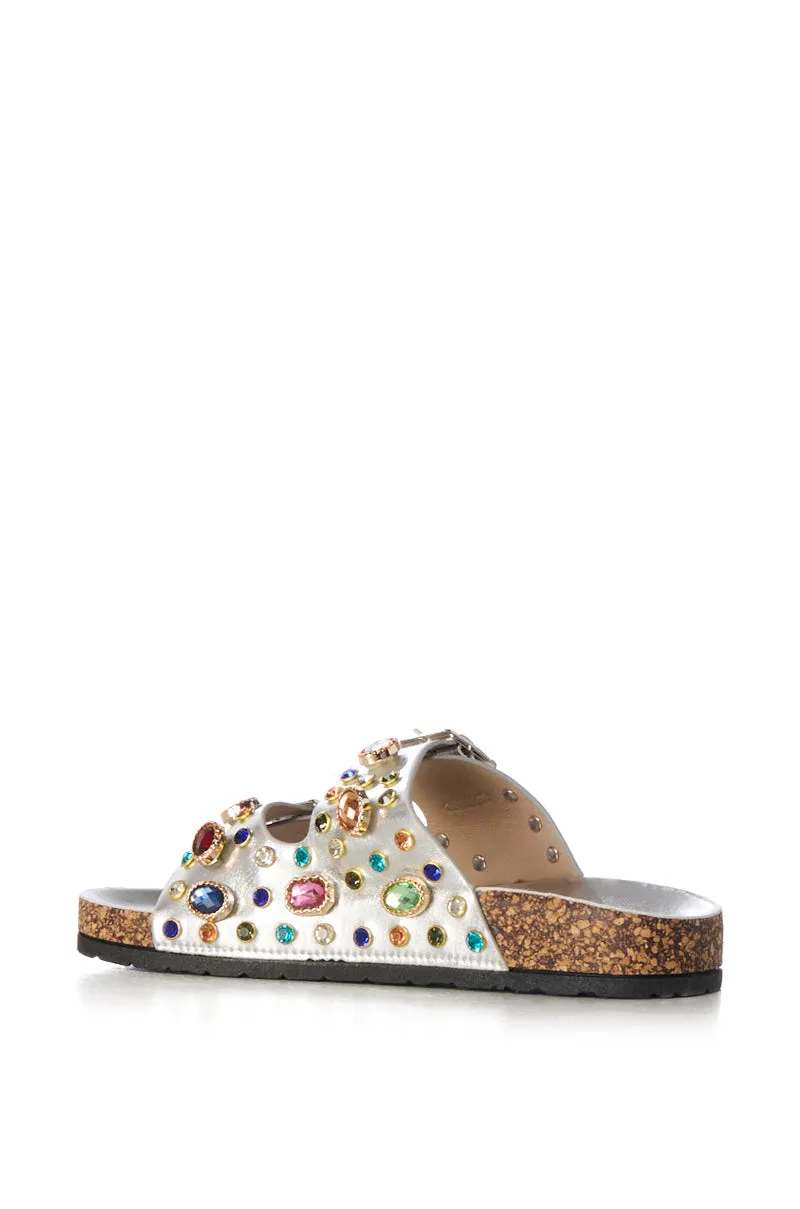 AZALEA WANG BAYLEAVES SILVER EMBELLISHED SANDAL sold by AKIRA product image thumbnail 5