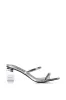 AZALEA WANG GEMELLI SILVER NOVELTY HEEL SANDAL sold by AKIRA