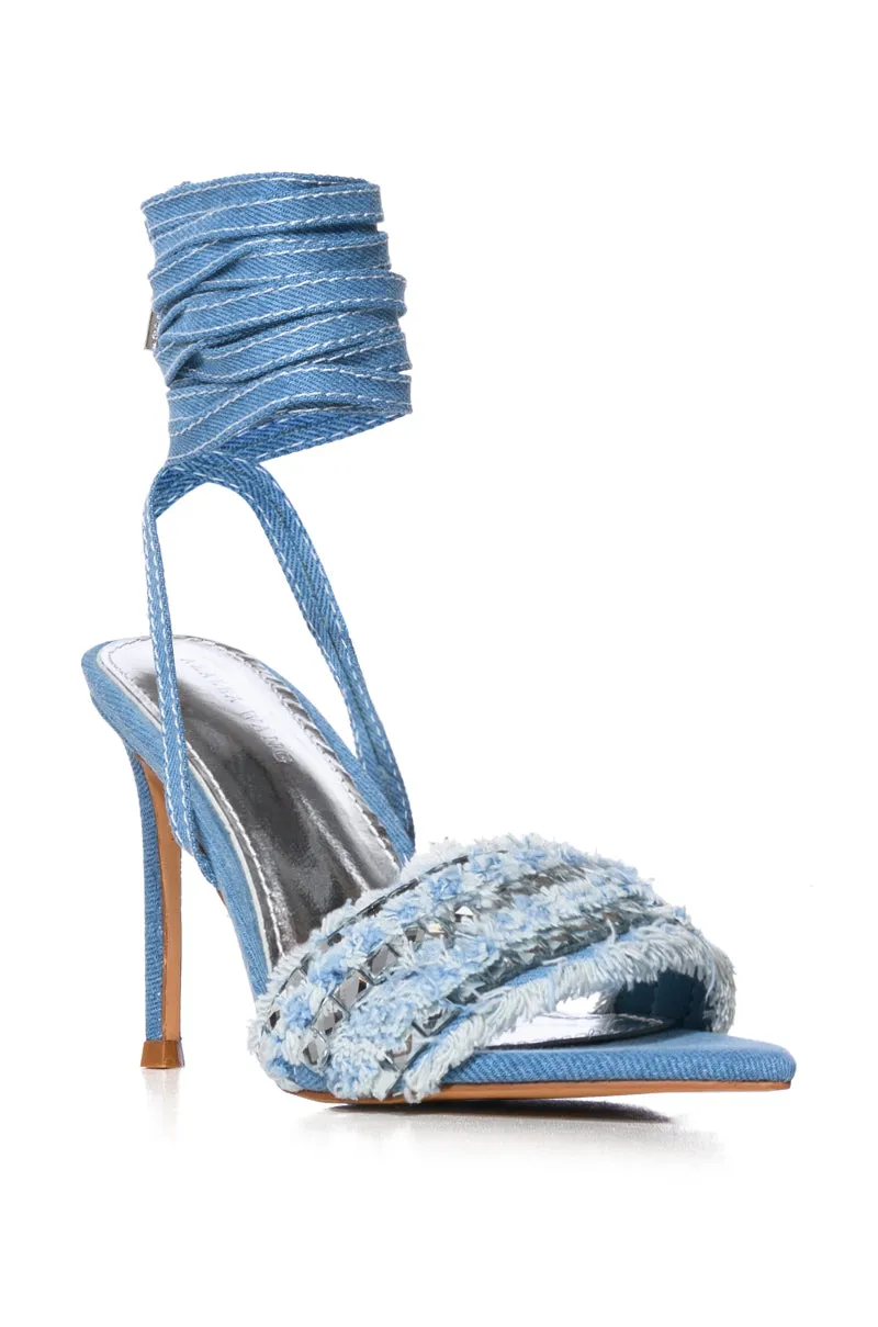 AZALEA WANG ROONIE DENIM SANDAL sold by AKIRA product image thumbnail 4