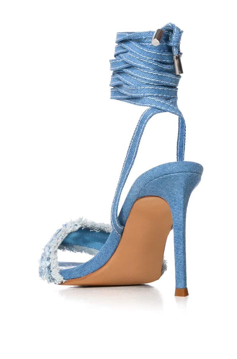 AZALEA WANG ROONIE DENIM SANDAL sold by AKIRA product image thumbnail 5