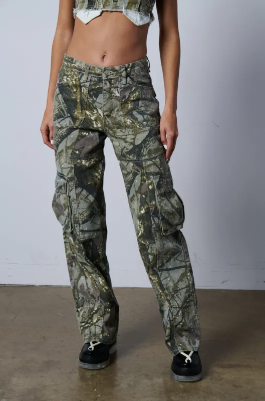 RITCHEY PRINTED WIDE LEG JEANS sold by AKIRA