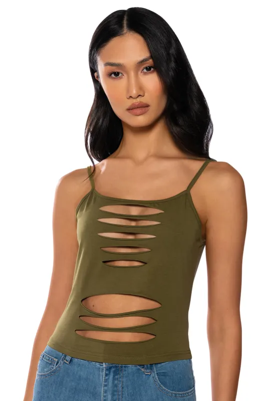 TIANA DISTRESSED TANK TOP sold by AKIRA
