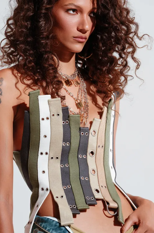 DOWN FOR FUN CORSET TOP sold by AKIRA