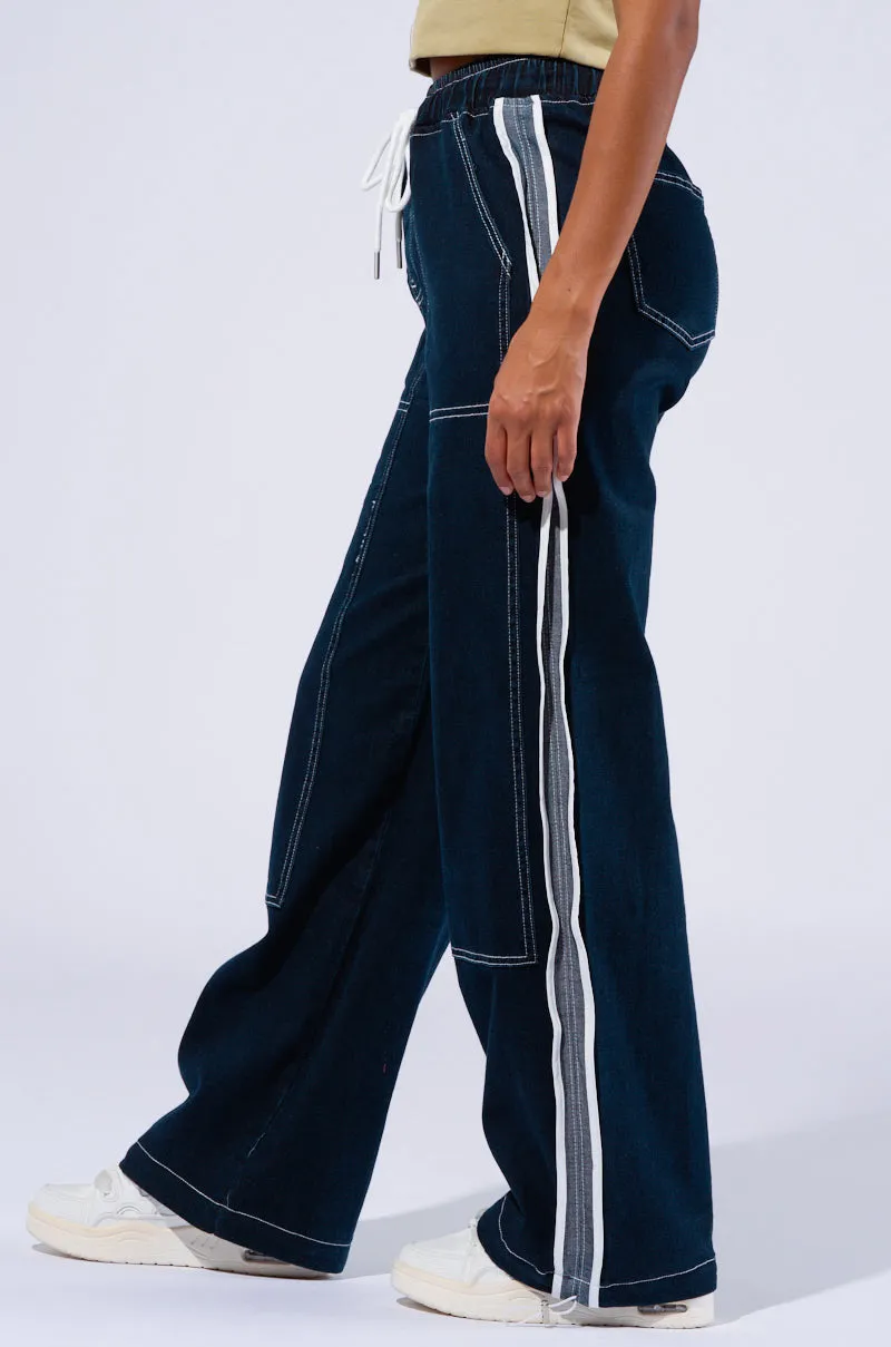 CRYSTAL DENIM STRIPED JOGGER PANT sold by AKIRA product image thumbnail 4