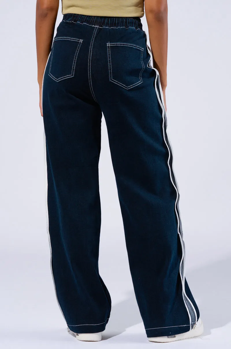CRYSTAL DENIM STRIPED JOGGER PANT sold by AKIRA product image thumbnail 5