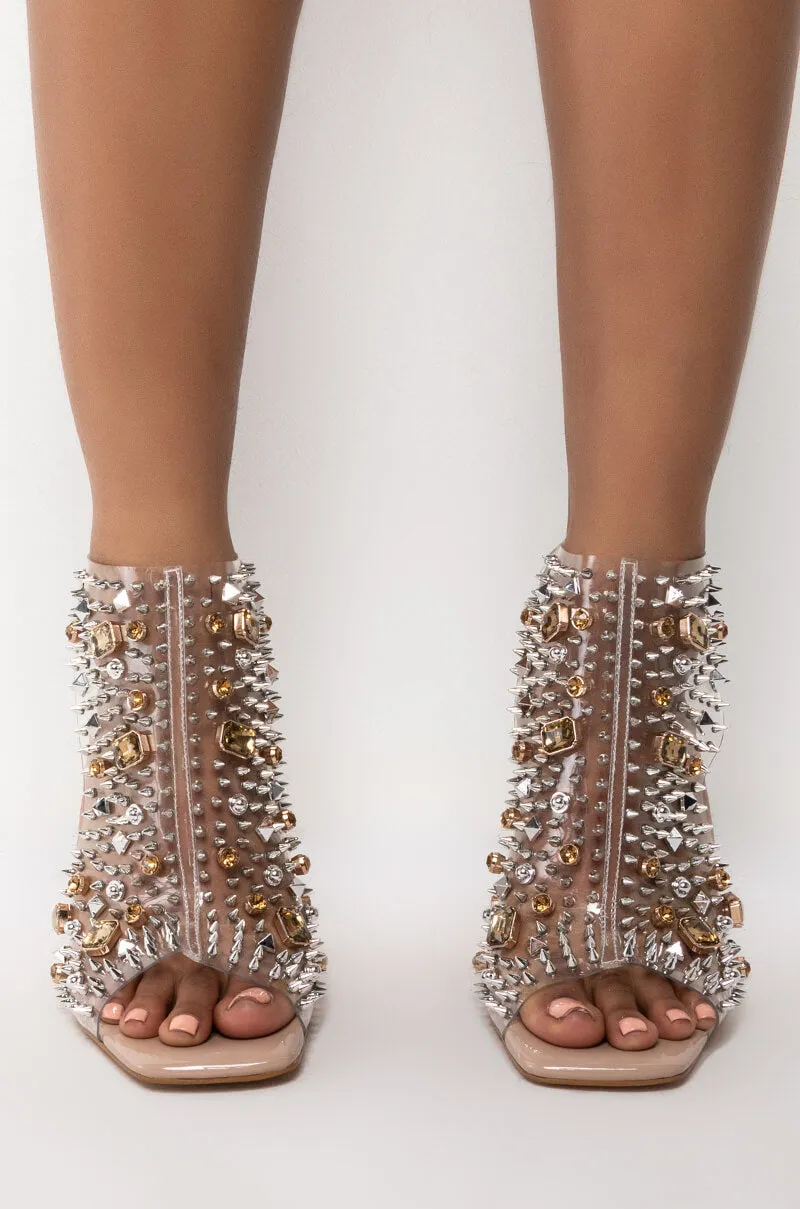 AZALEA WANG OUT OF REACH STILETTO BOOTIE IN NUDE PATENT sold by AKIRA product image thumbnail 3