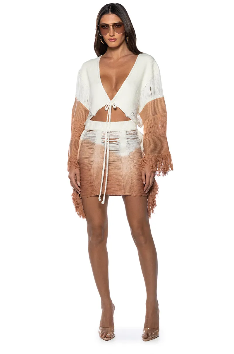 NEED A FLIGHT FRINGE MINI SKIRT sold by AKIRA product image thumbnail 3