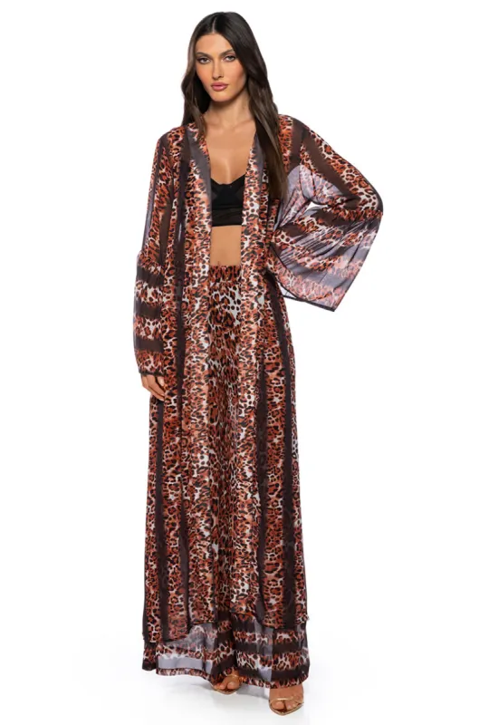 LEAH ON VACATION LEOPARD DUSTER sold by AKIRA