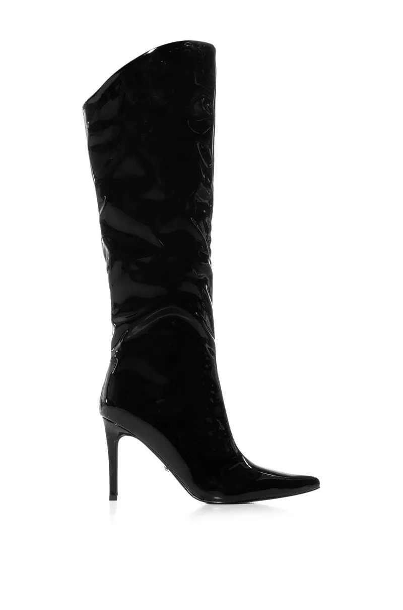 AZALEA WANG LAPPEN BLACK PATENT BOOT sold by AKIRA product image thumbnail 2