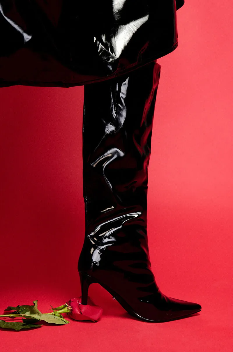 AZALEA WANG LAPPEN BLACK PATENT BOOT sold by AKIRA product image thumbnail 5