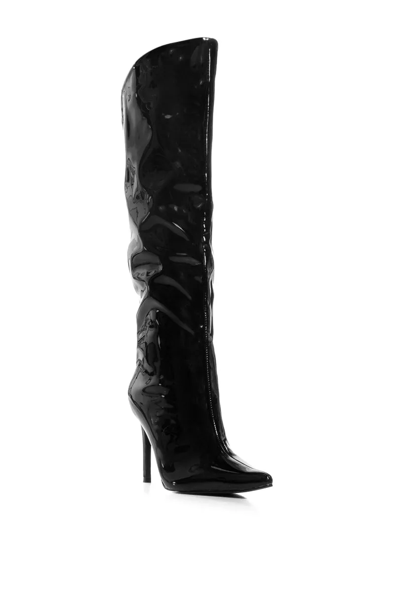 AZALEA WANG LAPPEN BLACK PATENT BOOT sold by AKIRA product image thumbnail 3