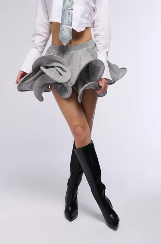 UPSIDE DOWN GIRL WAVY MINI SKIRT sold by AKIRA