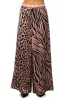 INTO THE NIGHT WIDE LEG PULL ON PANT IN BROWN MULTI sold by AKIRA