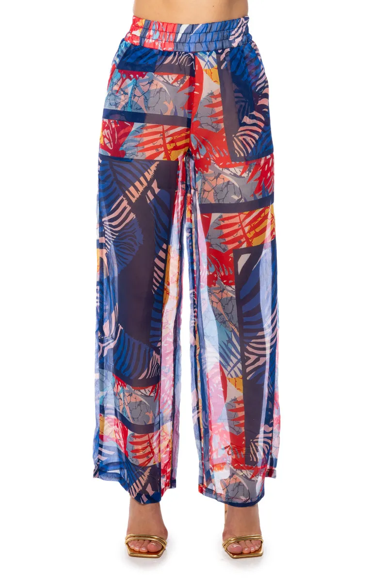 BEACHY DAY LIGHTWEIGHT WIDE LEG PALAZZO PANT sold by AKIRA product image thumbnail 4