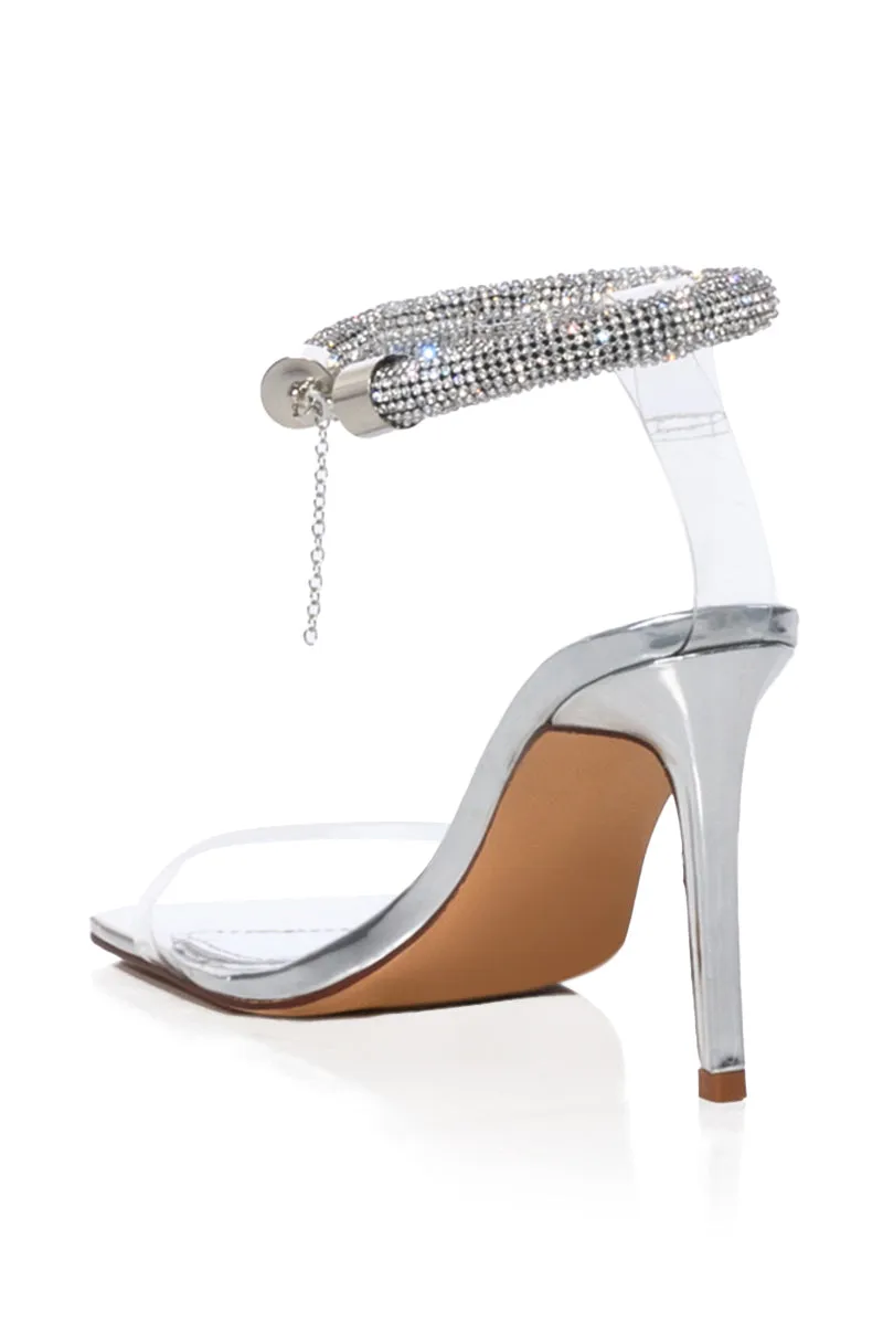 AZALEA WANG PAPI EMBELLISHED PVC SANDAL IN SILVER sold by AKIRA product image thumbnail 4