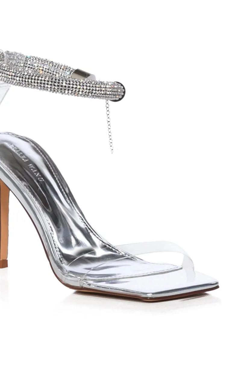 AZALEA WANG PAPI EMBELLISHED PVC SANDAL IN SILVER sold by AKIRA product image thumbnail 5