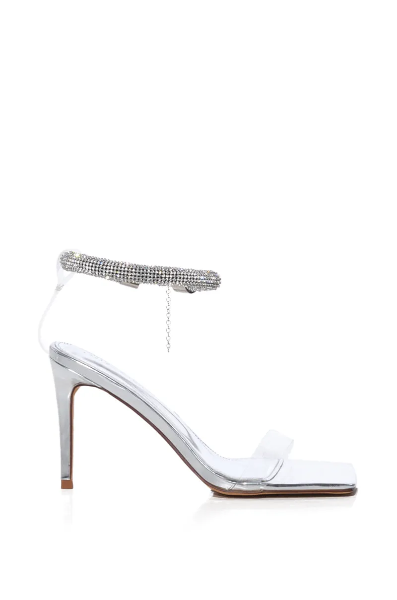 AZALEA WANG PAPI EMBELLISHED PVC SANDAL IN SILVER sold by AKIRA product image thumbnail 2