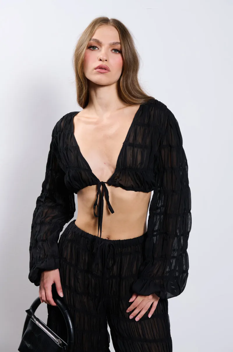 BRING YOU DOWN TIE FRONT BLOUSE sold by AKIRA product image thumbnail 2
