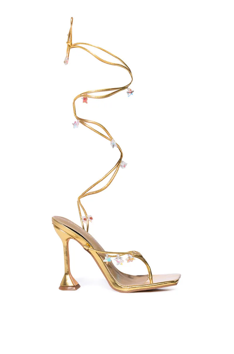 ISLA STAR STRAPPY SANDAL IN GOLD sold by AKIRA product image thumbnail 3