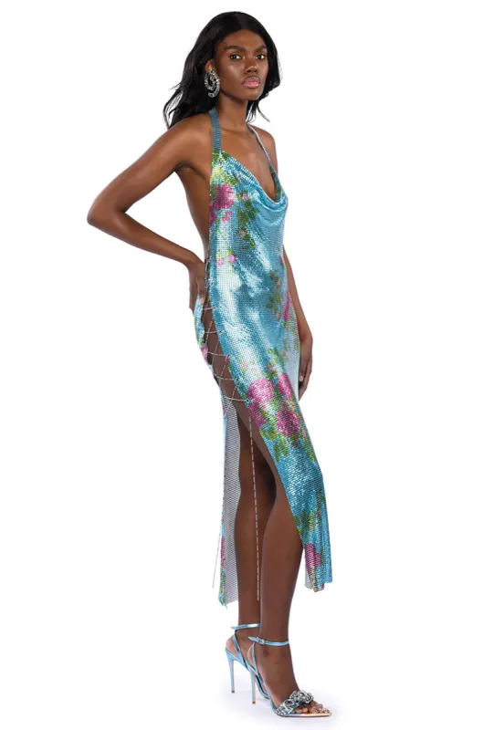 DAYDREAM LIGHT BLUE FLORAL MAXI DRESS sold by AKIRA