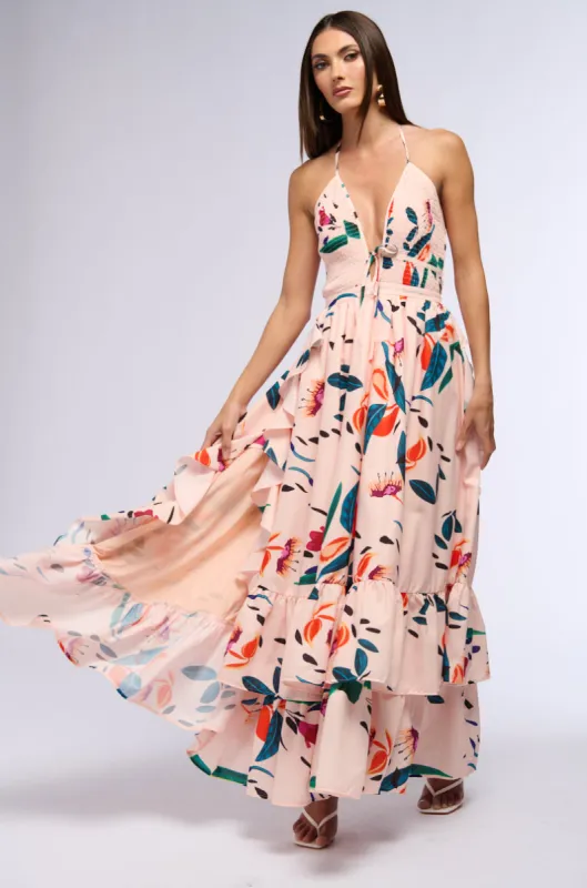 PARADISE FLORAL MAXI DRESS sold by AKIRA