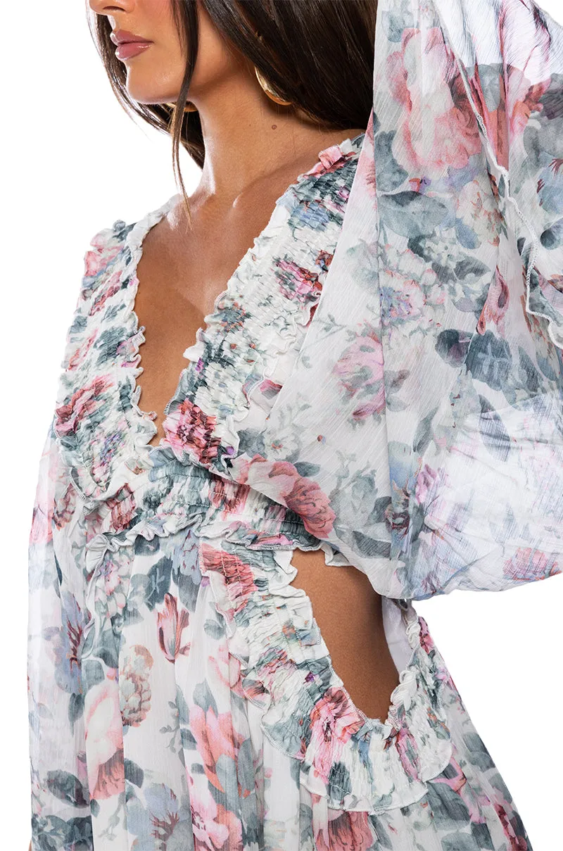 WHAT A TIME FLORAL MAXI DRESS sold by AKIRA product image thumbnail 5