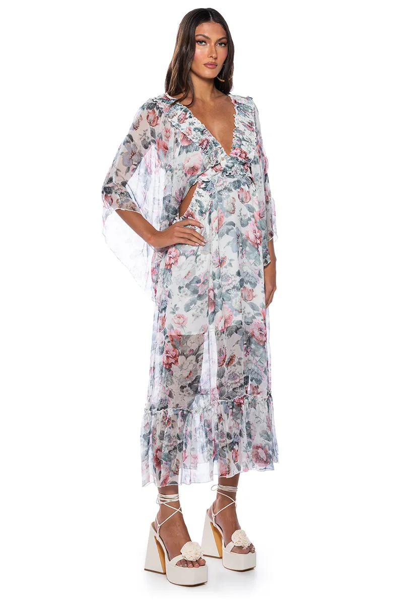 WHAT A TIME FLORAL MAXI DRESS sold by AKIRA product image thumbnail 2