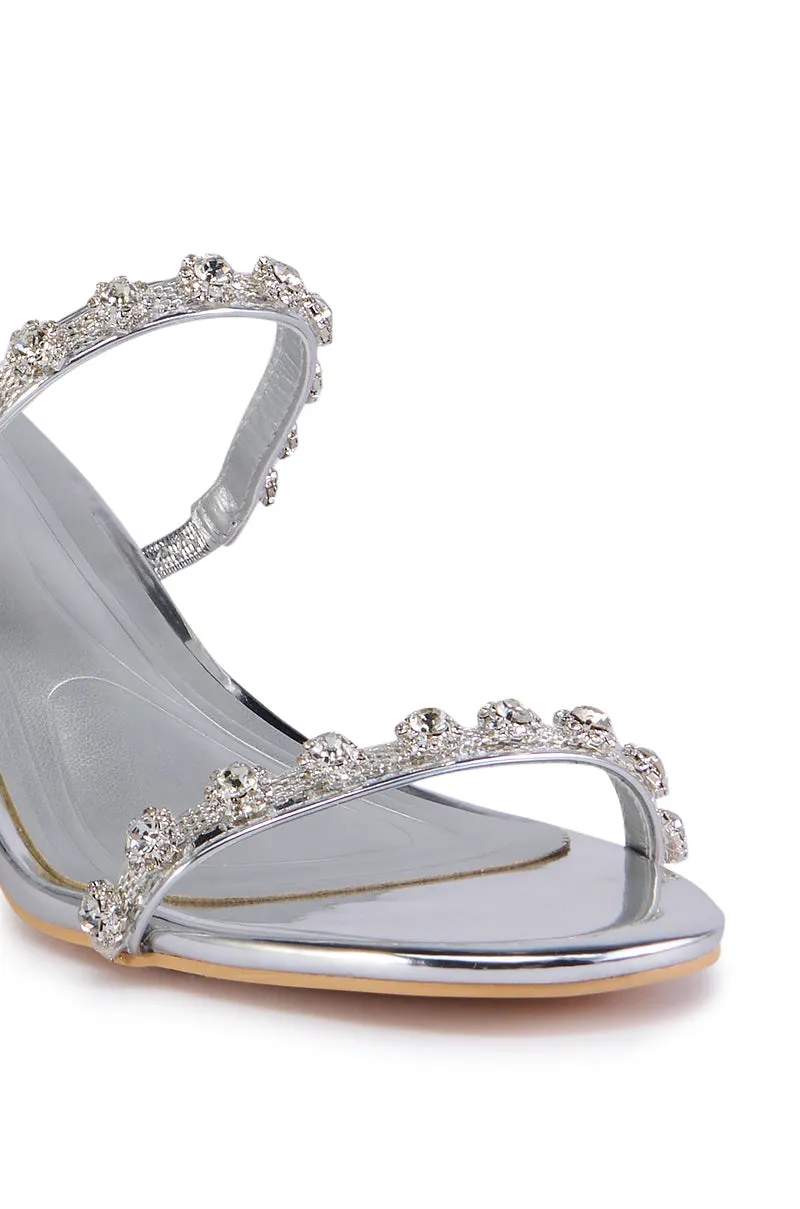 AZALEA WANG EMILIANO SILVER COIL WRAP SANDAL sold by AKIRA product image thumbnail 5