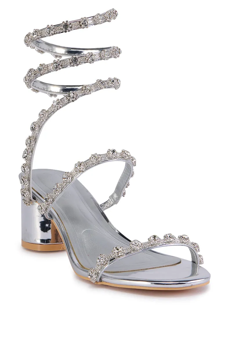 AZALEA WANG EMILIANO SILVER COIL WRAP SANDAL sold by AKIRA product image thumbnail 3