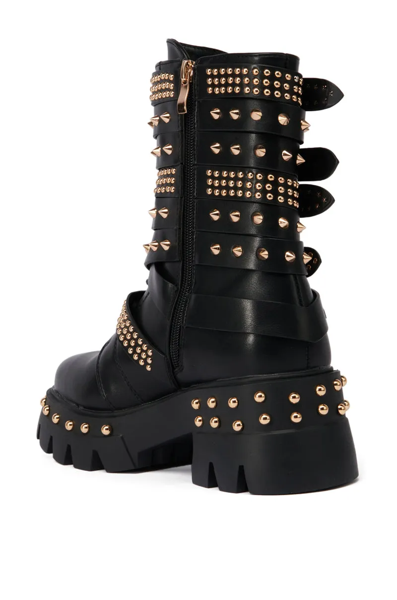 AZALEA WANG WINOLA BLACK BELTED BOOTIE sold by AKIRA product image thumbnail 4