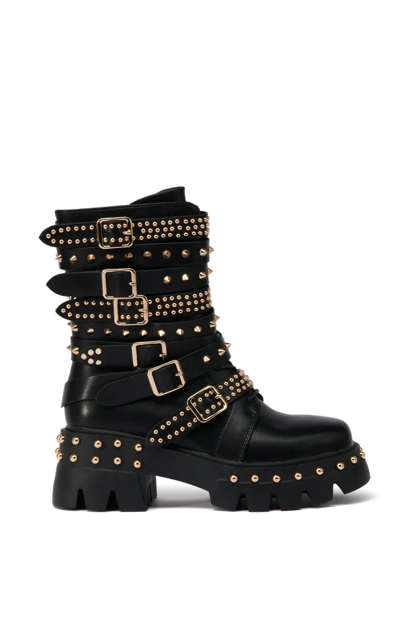 AZALEA WANG WINOLA BLACK BELTED BOOTIE sold by AKIRA product image thumbnail 2