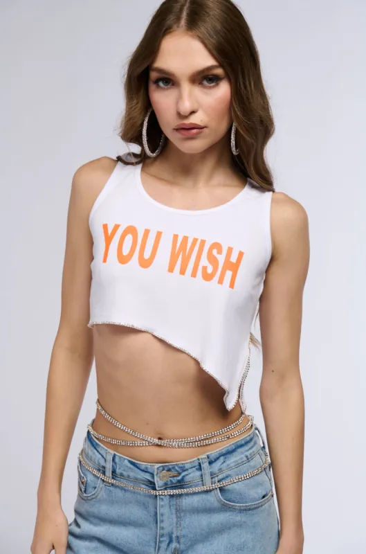 YOU WISH BABE SLEEVELESS RIB KNIT TANK sold by AKIRA