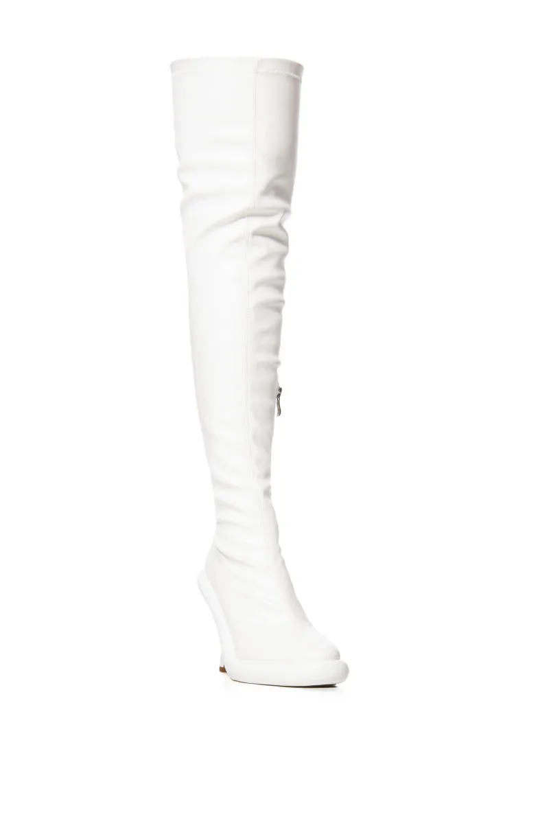 AZALEA WANG EMERIE WHITE BOOT sold by AKIRA product image thumbnail 3