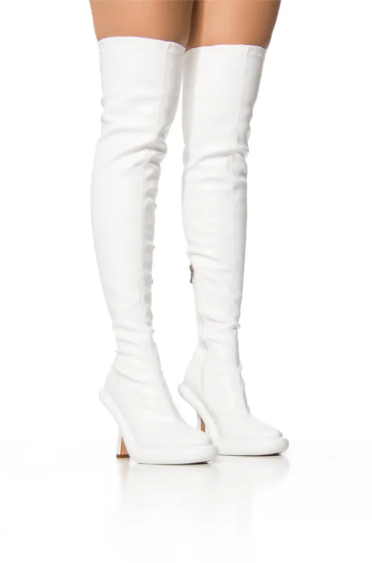 AZALEA WANG EMERIE WHITE BOOT sold by AKIRA