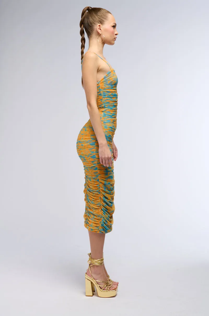 CAMMI RUCHED MIDI DRESS sold by AKIRA product image thumbnail 5