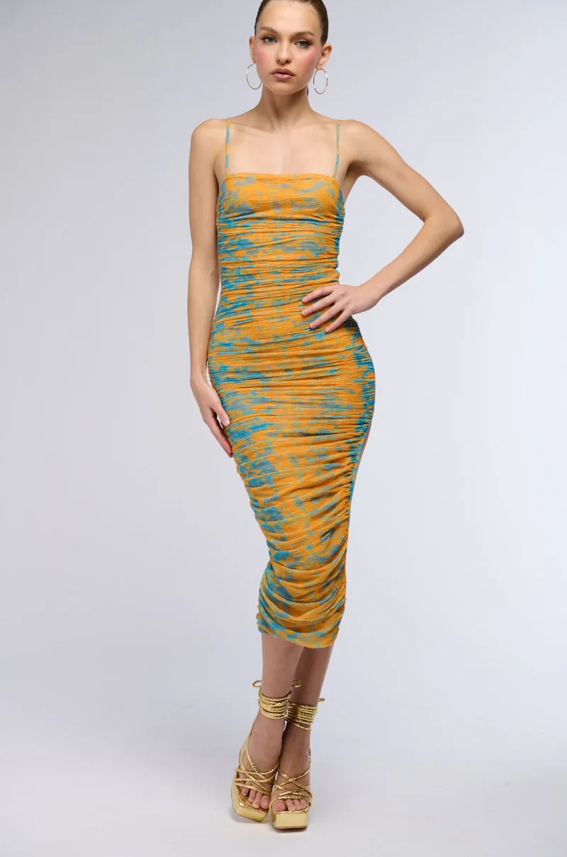 CAMMI RUCHED MIDI DRESS sold by AKIRA product image thumbnail 2