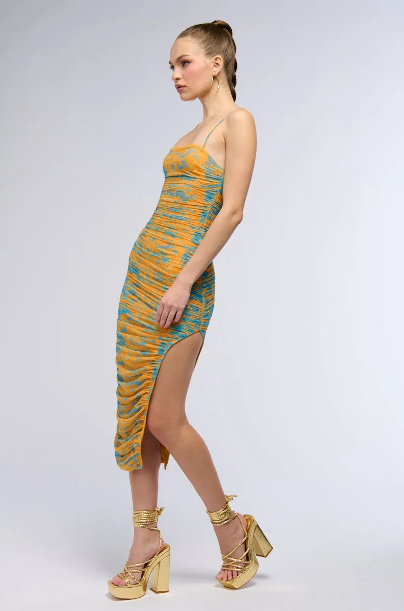 CAMMI RUCHED MIDI DRESS sold by AKIRA product image thumbnail 3