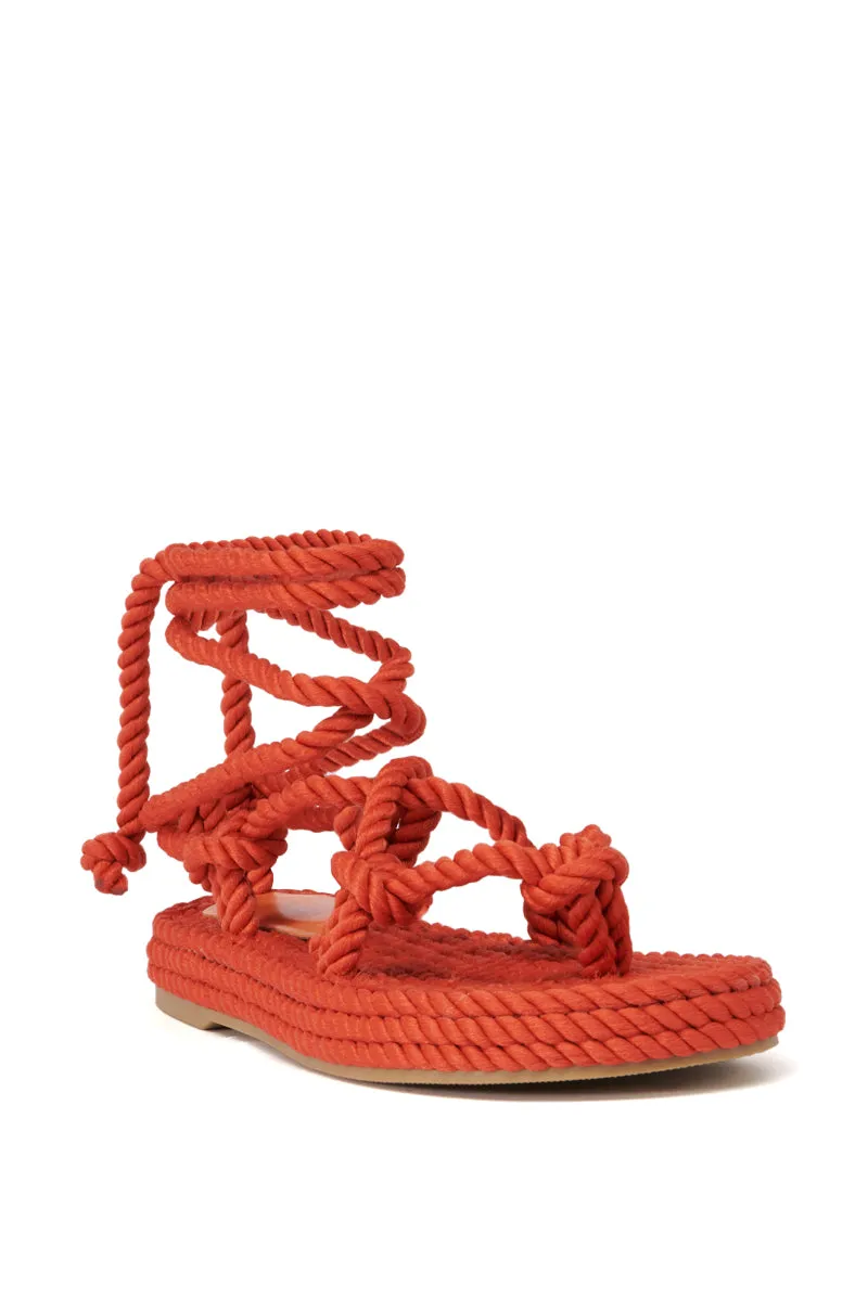 AZALEA WANG EVETTE ORANGE WOVEN SANDAL sold by AKIRA product image thumbnail 3