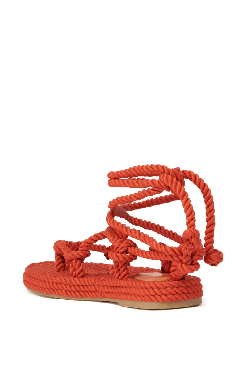 AZALEA WANG EVETTE ORANGE WOVEN SANDAL sold by AKIRA product image thumbnail 4