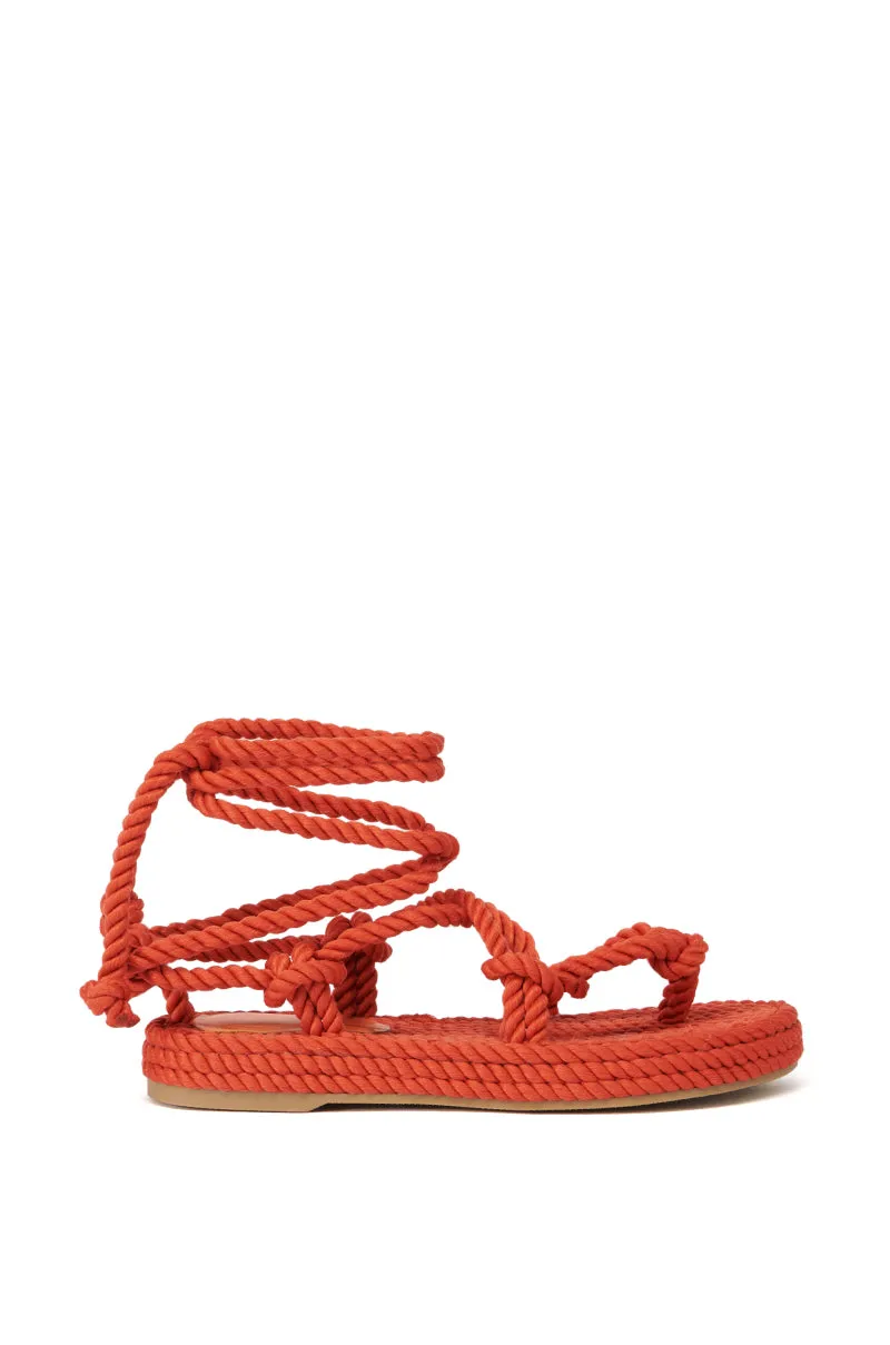 AZALEA WANG EVETTE ORANGE WOVEN SANDAL sold by AKIRA product image thumbnail 2