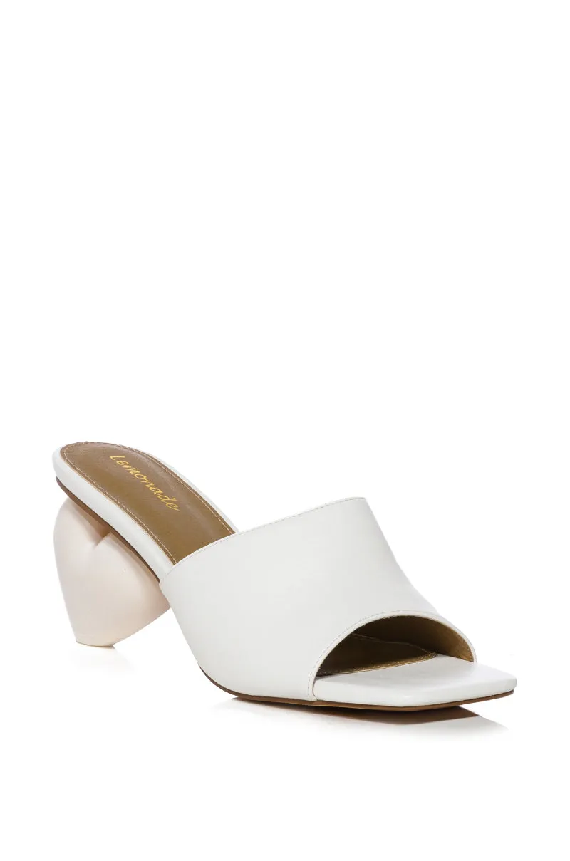 BUBBLE HEART WHITE NOVELTY HEEL SANDAL sold by AKIRA product image thumbnail 3
