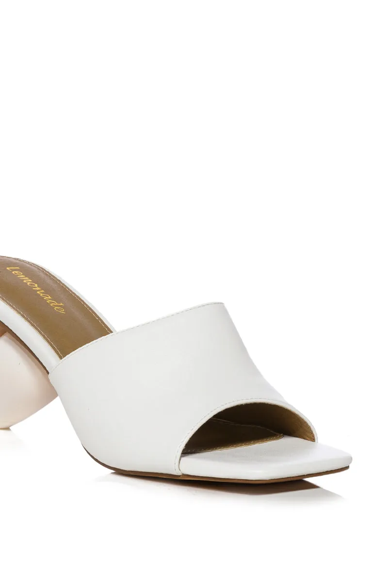 BUBBLE HEART WHITE NOVELTY HEEL SANDAL sold by AKIRA product image thumbnail 5