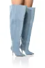 AZALEA WANG AMBY BUCKET BOOT IN DENIM sold by AKIRA
