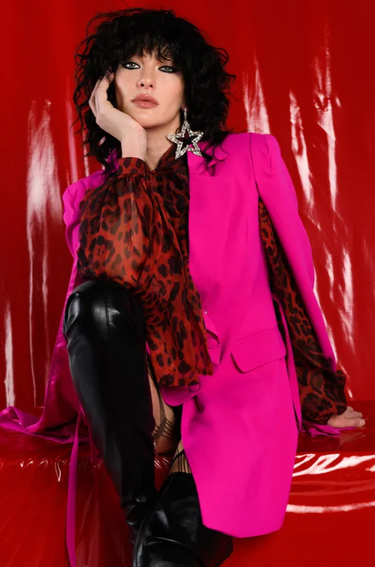 CAITLYNN TIE NECK SHEER BLOUSE sold by AKIRA