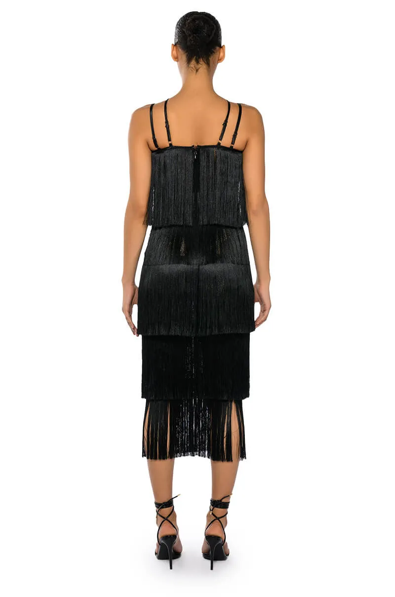 GIGGLE WATERS MAXI FRINGE LAYERED DRESS sold by AKIRA product image thumbnail 4