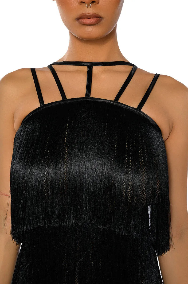 GIGGLE WATERS MAXI FRINGE LAYERED DRESS sold by AKIRA product image thumbnail 5