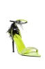 AZALEA WANG ELLA COLOR BLOCKED FEATHER SANDAL IN LIME sold by AKIRA